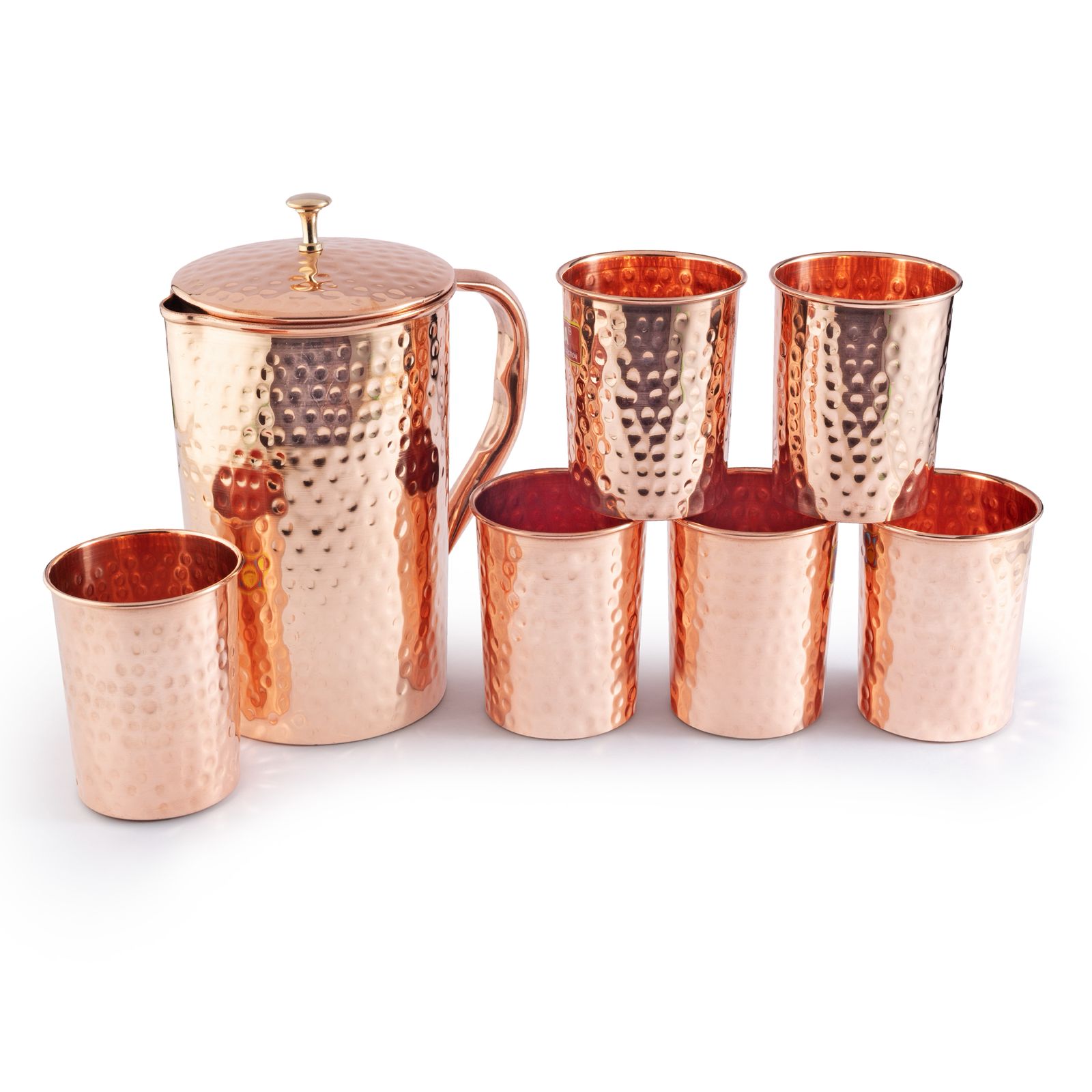 Copper Hammered Lemon Set